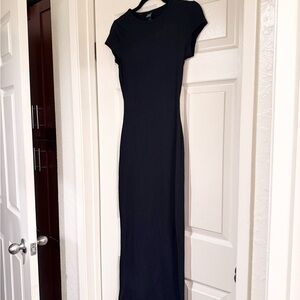 Black T-shirt Midi Dress